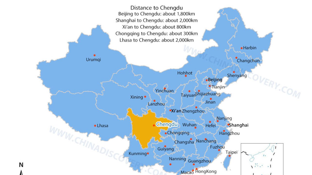 Chengdu Location Map